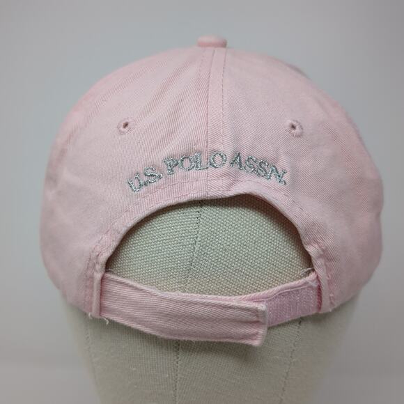 U.S. Polo Assn. Strapback Hat Pink One Size Embroidered Logo Adjustable - Picture 5 of 8
